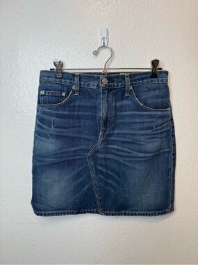 Rag & Bone Distressed Denim Blue Jean Mini Skirt Size 27 Party Club Summer Y2K
